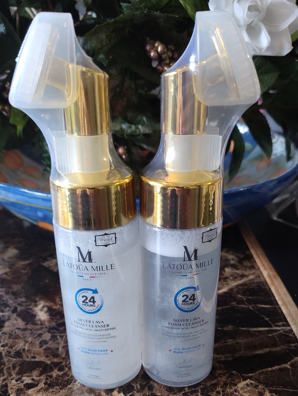 Two Latoua Mille Silver Lava Foam Cleanser - 24 Hour Hydration (Silver)